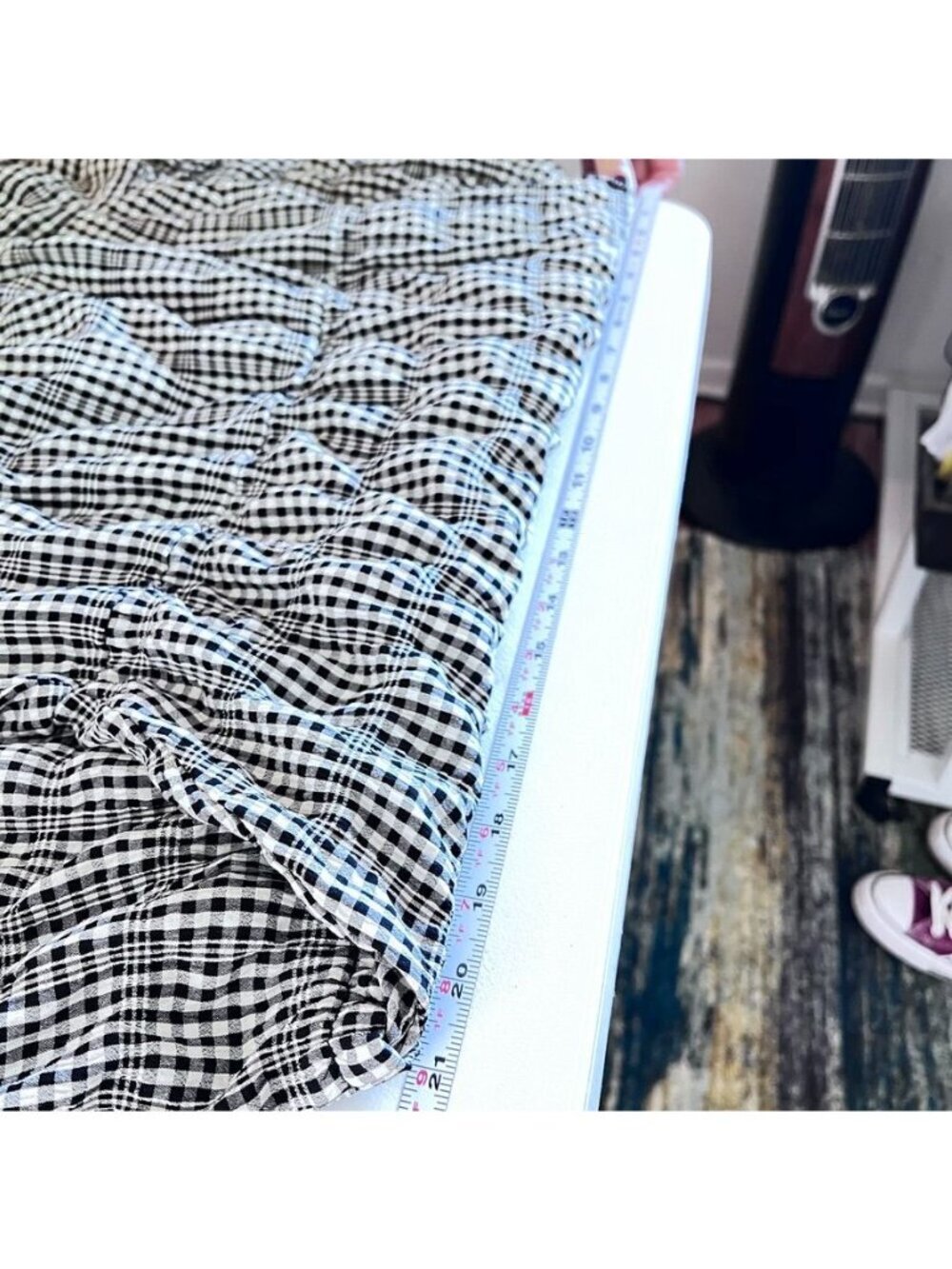 Coquette Womens 12 B&W Gingham Tiered Maxi Dress Cottagecore Milkmaid Feminine - Picture 13 of 15